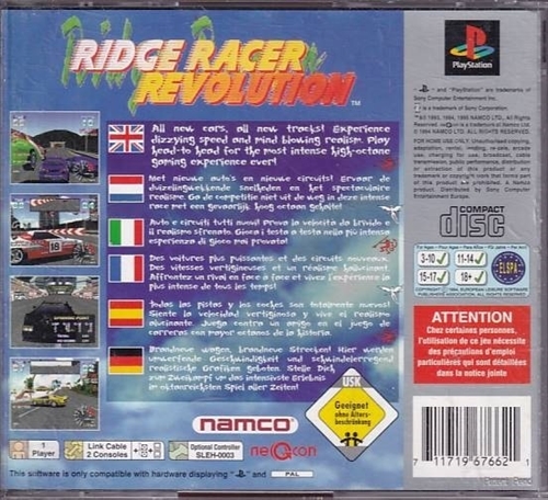 Ridge Racer Revolution Platinum - Mangler Manual - PS1 (B Grade) (Genbrug)